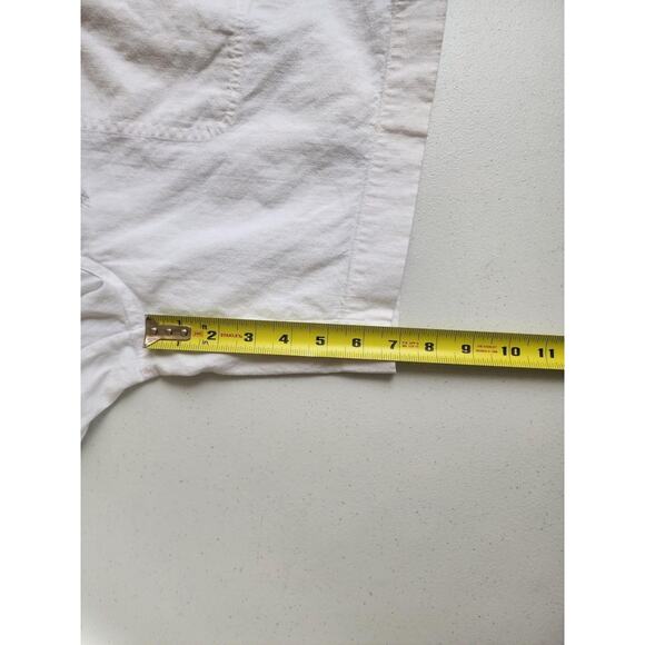 Retro Bugle Boy Shorts Mens 34X7 White Ramie Cotton Elastic Waist Casual 90s - Picture 13 of 14